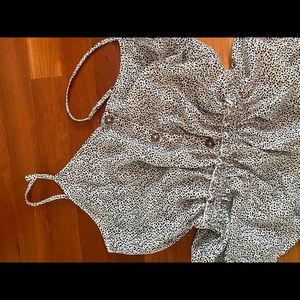 Cheetah print peplum women’s top